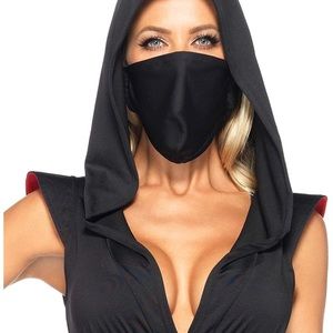 Ultra Sexy Black Red Ninja 5 Piece Costume